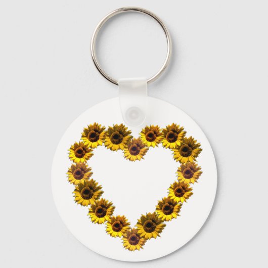 ひまわりハート キーホルダー (正面)