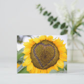 ひまわりハート – ポストカード (スタンド正面)