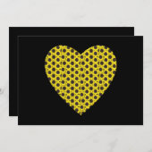 ひまわりハート 招待状 (正面/裏面)