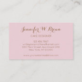 ひまわりバスケットウィスクスプーンパティシリーバッグベーカー料理人 名刺 (裏面)