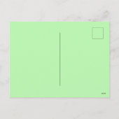 ひまわりバスケットハッピーイースター卵の名前グリーン シーズンポストカード (裏面)