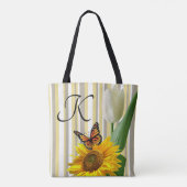 ひまわりバタフライチューリップトート トートバッグ (裏面)