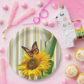 ひまわりバタフライチューリップ紙プレート ペーパープレート (パーティー)