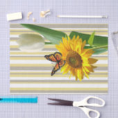 ひまわりバタフライホワイトチューリップティッシュペーパー 薄葉紙 (クラフト)