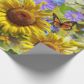 ひまわりバタフライマットラッピング紙 ラッピングペーパー (角)