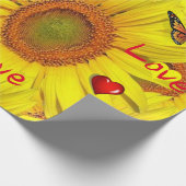 ひまわりバタフライラブマットラッピング紙 ラッピングペーパー (角)