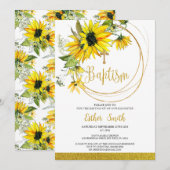 ひまわりバプテスマ招待状 招待状 (正面/裏面)