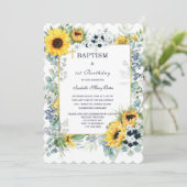 ひまわりバプテスマ&ファースト誕生日 招待状 (スタンド正面)