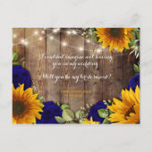 ひまわりバラは私の花嫁になる 案内ポストカード (裏面)