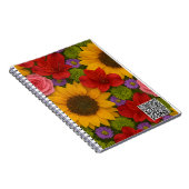ひまわりバラスパイラルフォトノートブック ノートブック (右側)