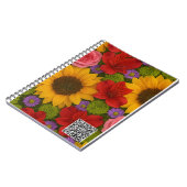 ひまわりバラスパイラルフォトノートブック ノートブック (左側)