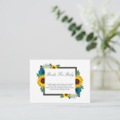 ひまわりバラデイジーフローラベビーシャワー エンクロージャーカード (スタンド正面)