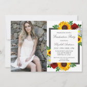 ひまわりバラデイジーフローラ卒業パーティー 招待状 (正面)