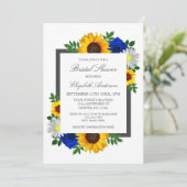 ひまわりバラデイジー秋フローラブライダルシャワー 招待状 (スタンド正面)