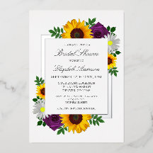 ひまわりバラデイジー秋フローラブライダルシャワー
