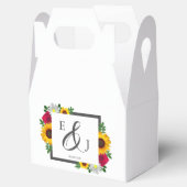 ひまわりバラデイジー秋フローラ結婚ズ フェイバーボックス (オープン)