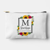 ひまわりバラデイジー秋フローラ結婚披露宴 アクセサリーポーチ (正面)