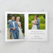 ひまわりバラデイジー結婚フローラ サンキューカード (内部)