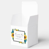 ひまわりバラデイジー結婚フローラ フェイバーボックス (オープン)