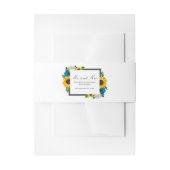 ひまわりバラデイジー結婚フローラ 招待状ベリーバンド (正面例)