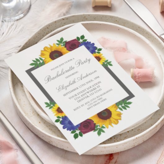 ひまわりバラフローラバチェロレッテ 招待状