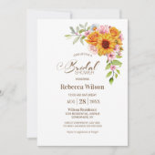 ひまわりバラフローラブライダルシャワー 招待状 (正面)