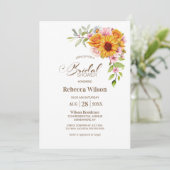 ひまわりバラフローラブライダルシャワー 招待状 (スタンド正面)