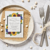 ひまわりバラフローラリハーサルディナー招待状 招待状