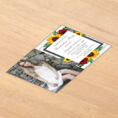 ひまわりバラフローラ卒業パーティー アクリル招待状 (レイダウン)