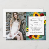 ひまわりバラフローラ卒業パーティー 招待状 (正面/裏面)