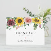 ひまわりバラブライダルシャワーありがとう (スタンド正面)