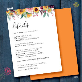 ひまわりバラブルガン素朴ディ結婚ズ詳細 エンクロージャーカード