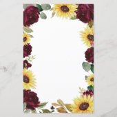 ひまわりバラブルゴーニュ結婚レッドのメニューカード (裏面)