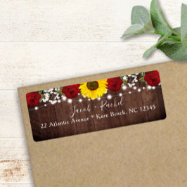 ひまわりバラメイスンジャイルライツ素朴ズ結婚 ラベル