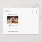 ひまわりバラ写真フローラ日付の結婚保存 案内ポストカード (裏面)