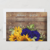 ひまわりバラ素朴国の写真の日付を保存 セーブザデート (裏面)