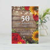 ひまわりバラ素朴誕生会 招待状 (スタンド正面)