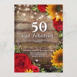 ひまわりバラ素朴誕生会 招待状