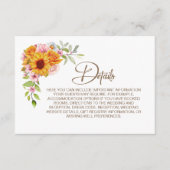 ひまわりバラ結婚フローラのエンクロージャカード エンクロージャーカード (正面)