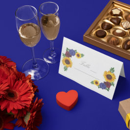 ひまわりバラ結婚フローラ座席表 プレイスカード