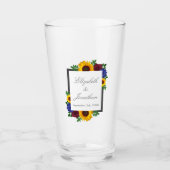 ひまわりバラ結婚フローラ タンブラーグラス (正面)