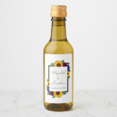 ひまわりバラ結婚フローラ ワインラベル (正面)