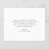 ひまわりバラ結婚予算サンキューカード (裏面)