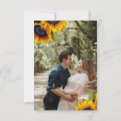 ひまわりバラ結婚PHOTOの計画の変更 セーブザデート (裏面)