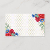 ひまわりバラ象ブックリクエストカード 名刺 (裏面)