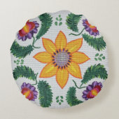 ひまわりバラ ラウンドクッション (裏面)