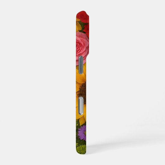 ひまわりバラiPhoneケース iPhoneケース (右側面)