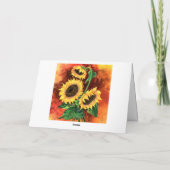 ひまわりバレンタインデーのカード カード (裏面)