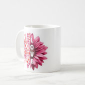 ひまわりバレンタインデーコーヒーマグ – ロマンチックギフト コーヒーマグカップ (正面左)