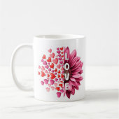 ひまわりバレンタインデーコーヒーマグ – ロマンチックギフト コーヒーマグカップ (左)